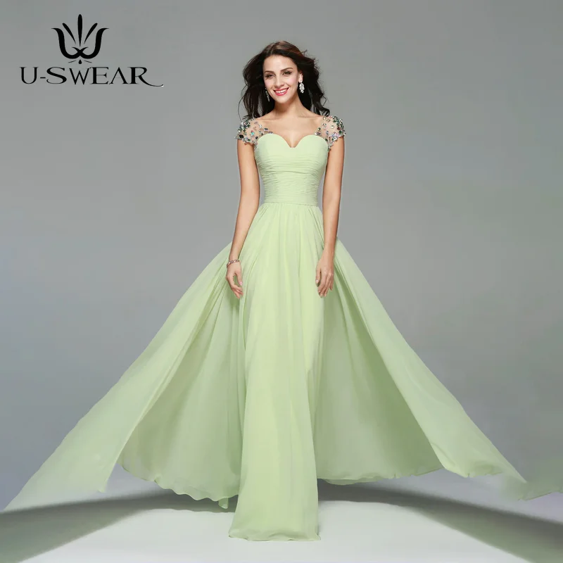 Grace Mint Green Bridesmaid Dresses Sweetheart Sleeveless Dresses for Wedding Party Chiffon Pleat Robe Demoiselle Evening Dress