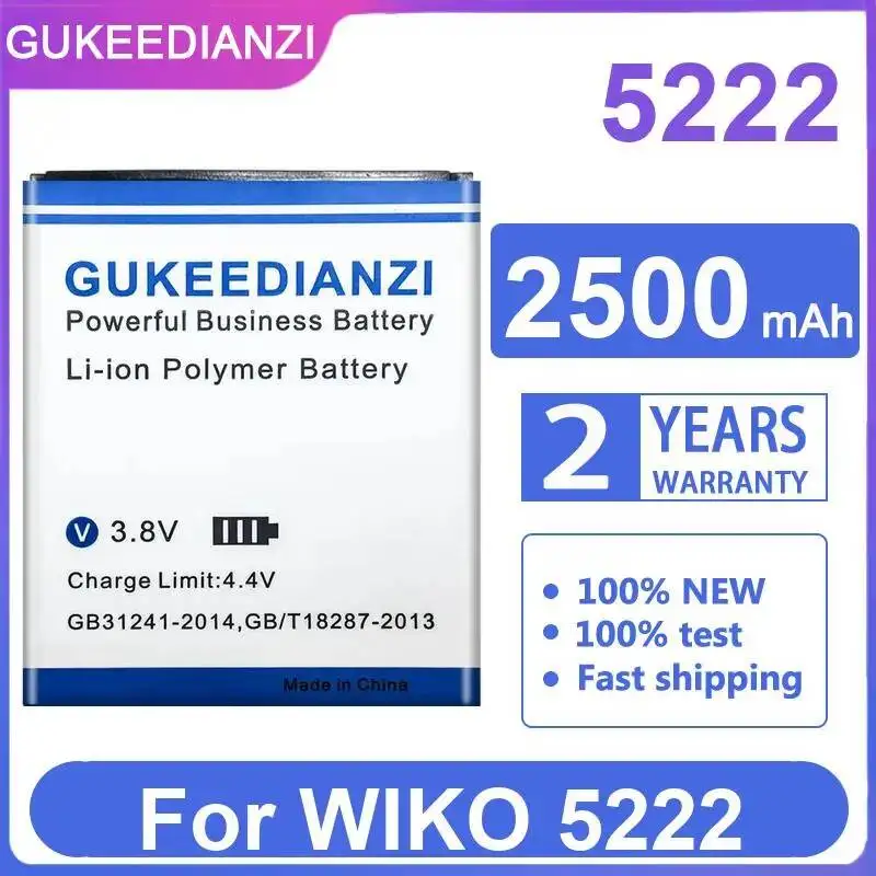 

Высокопроизводительный аккумулятор 2500 мАч для Wiko 5222, высокоэффективная батарея для мобильного телефона
