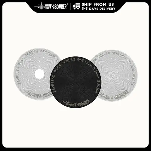 Écran de rondelle à expresso MHW-3BOMBER 51/53/58.5mm, Kit de filtre réutilisable à café en métal Double couche pour porte-filtre, accessoires de Bar à domicile