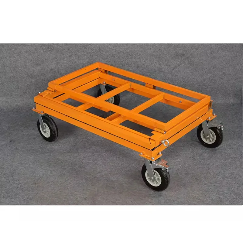 

Glass Handling Cart Height-Adjustable New Model with Four-Way Swivel Wheels Flat Universal Wheels Construction Site (Customized)