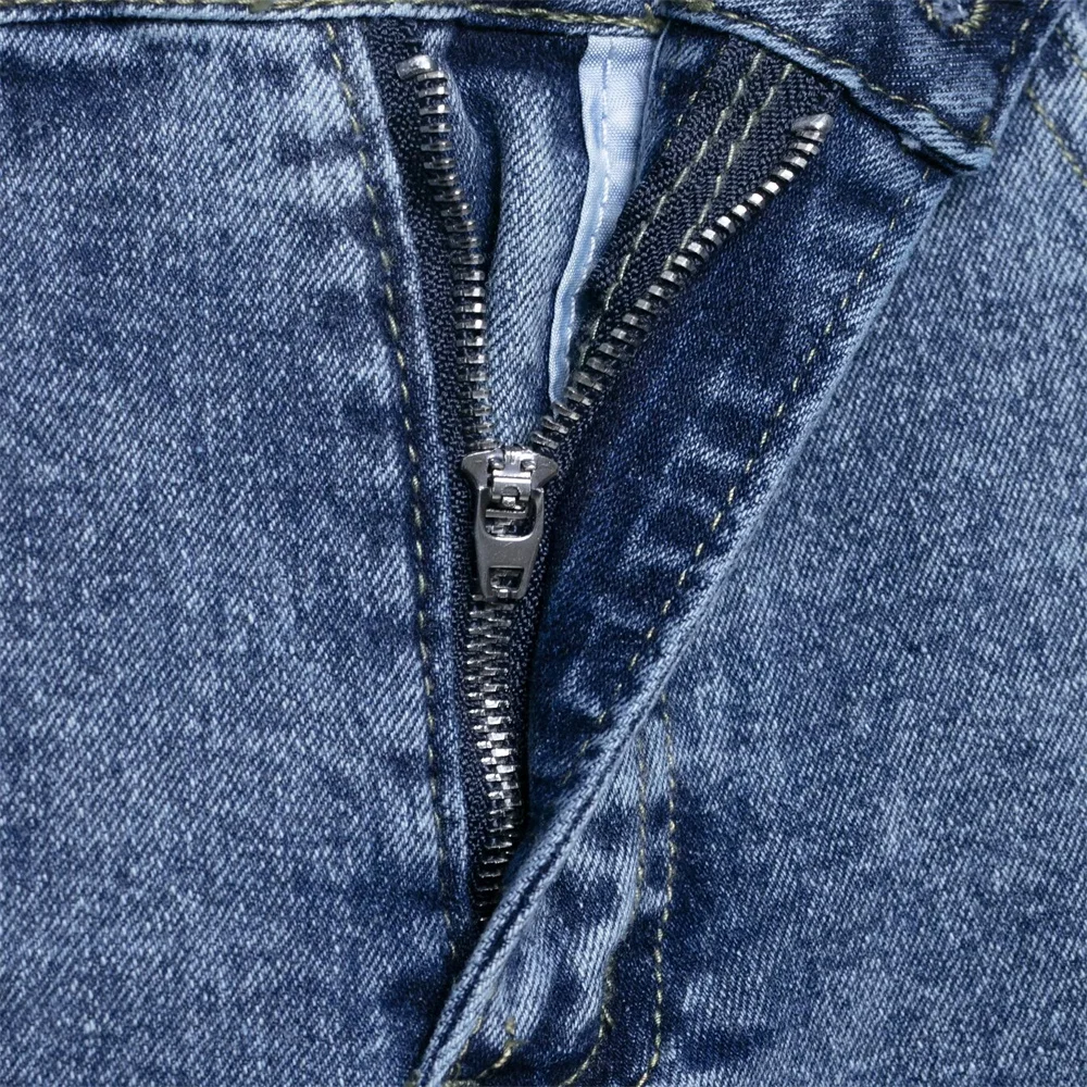 New women's clothing European and American style fashionable simple and versatile mesh splicing high waisted jeans
