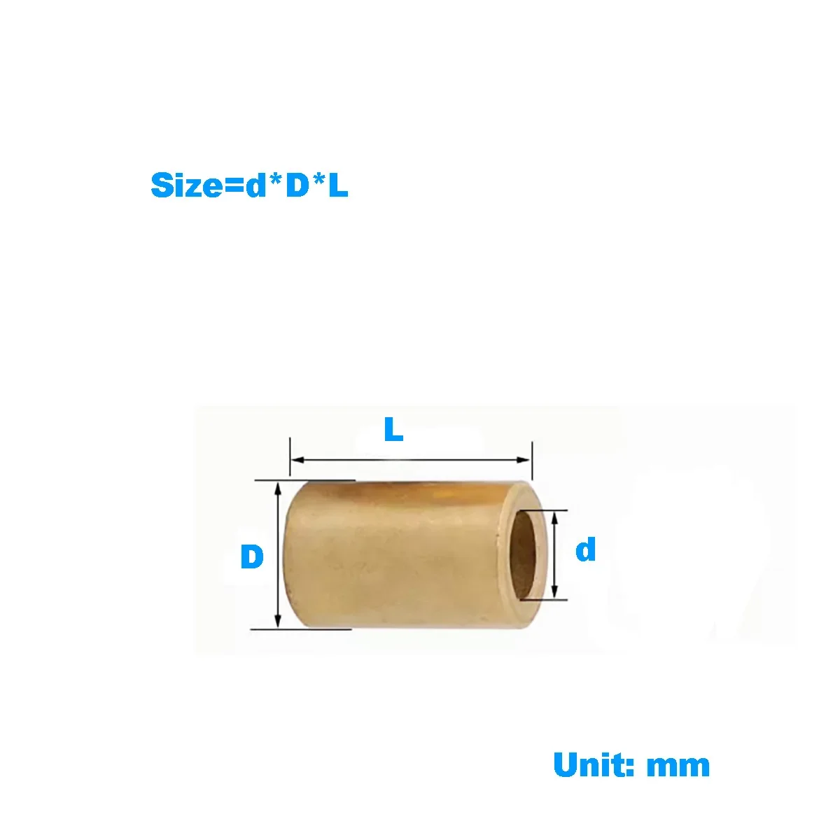 Powder Metallurgy Oil Bearing Copper Sleeve / Brass Shaft Sleeve M20M22M25M28M30M32M35M40M55