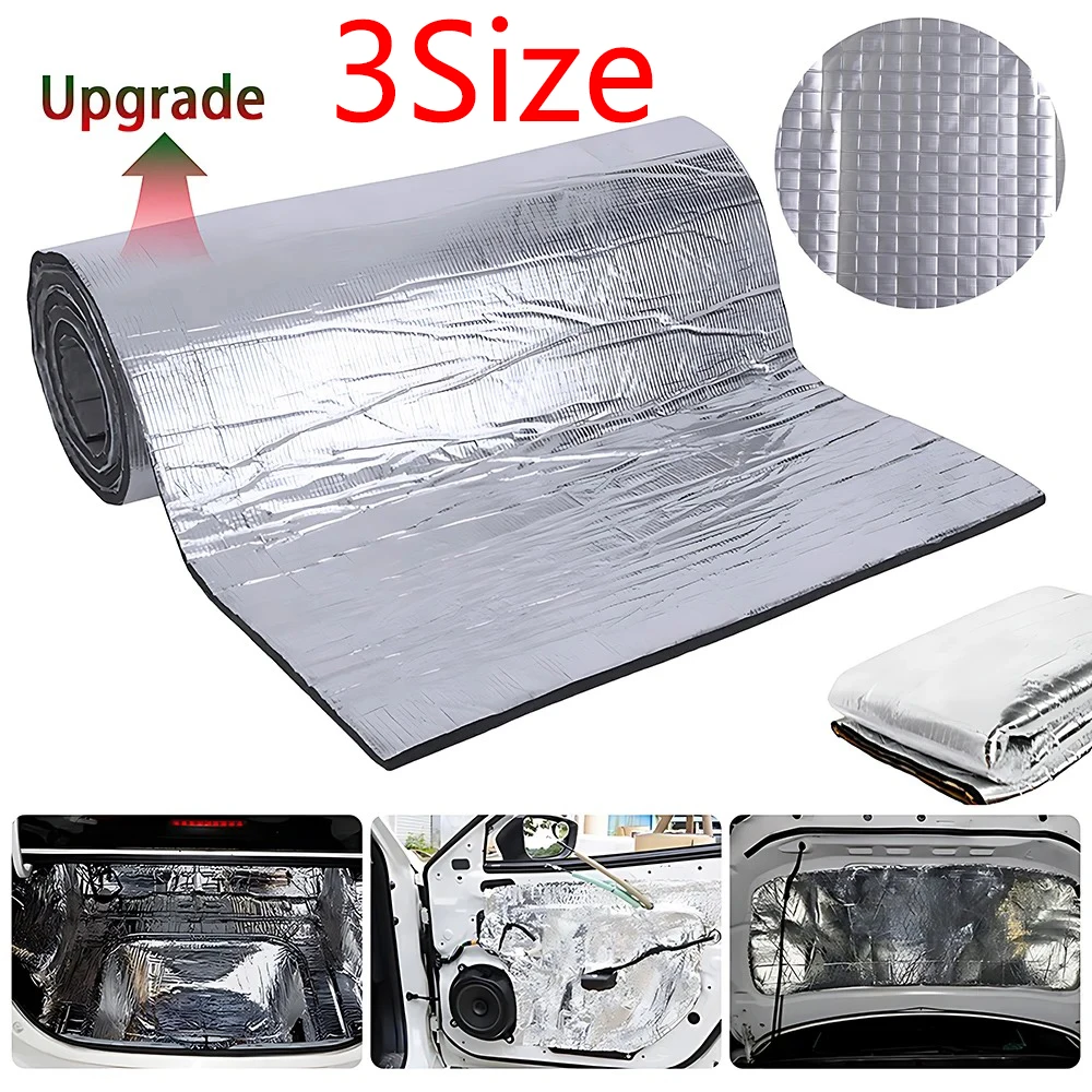 5/10MM Sound Deadener Heat Insulation Mat Car Van Sound Proofing Deadening Insulation Car Hood Insulation Silent Door Wall