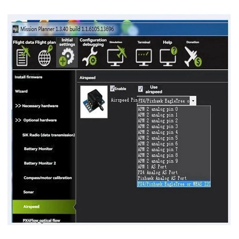 Digital Airspeed Gauge For Pixhawk Flight Control Fixed Wing Open Source Sensor Drone