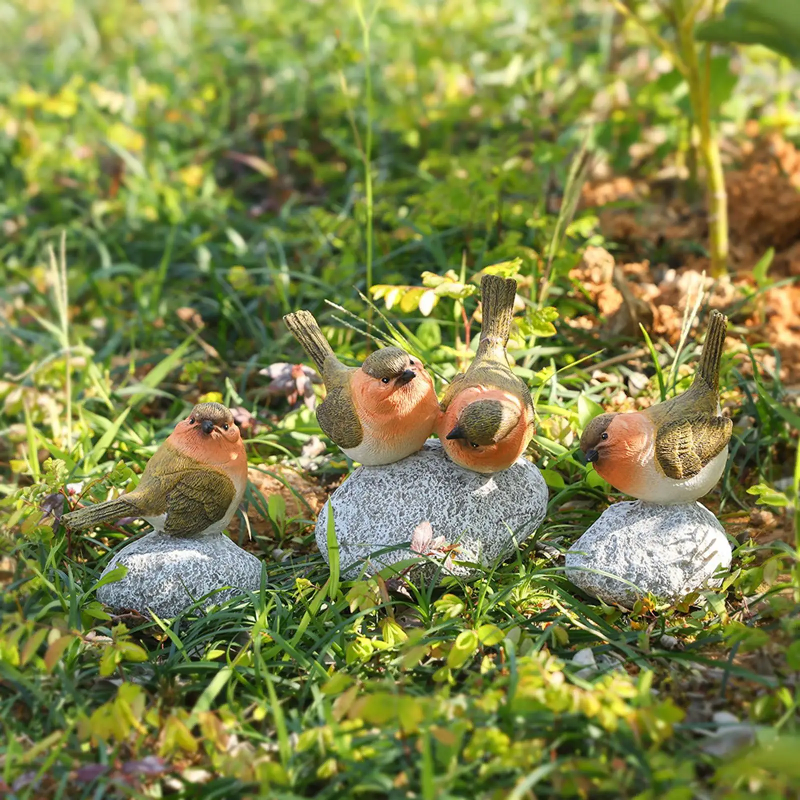 

Garden Bird Statue Realistic Bird Figurine for Living Room Backyard Balcony