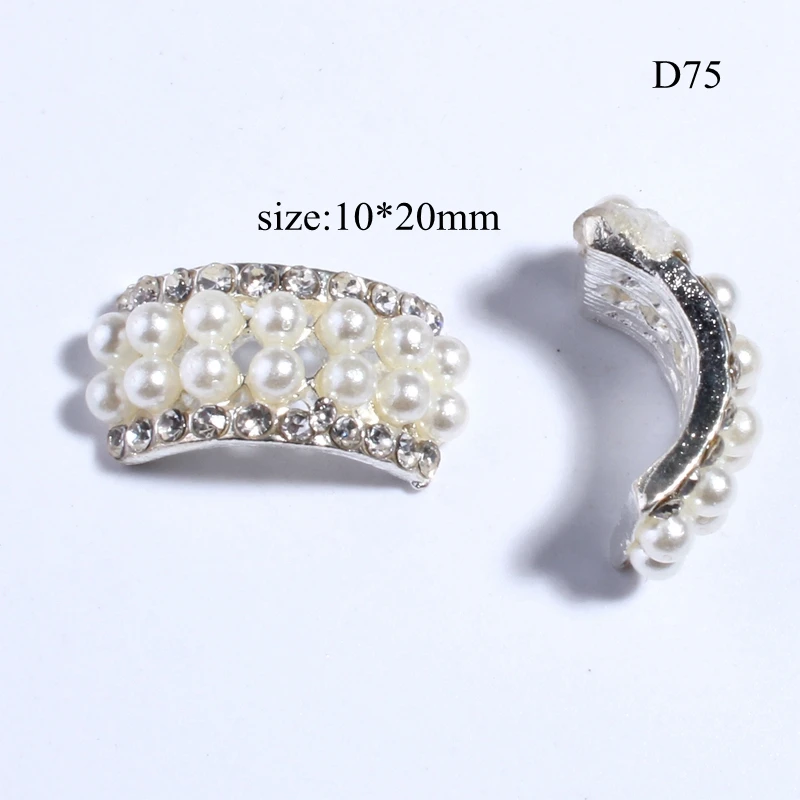 10*20MM Fashion Craft Pearl Crystal Rhinestone Buttons For Flower Round Cluster Button Wedding Embellishment Jewelry Craft