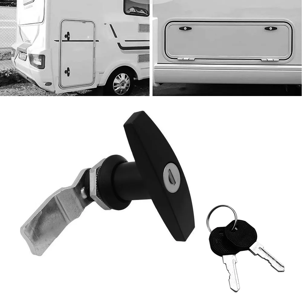 

RV T-Handle Cabinet Door Latch Lock For Trailer Caravan Truck Canopy Toolbox Chassis Cabinet Door Lock Hardware Accessories ﻿