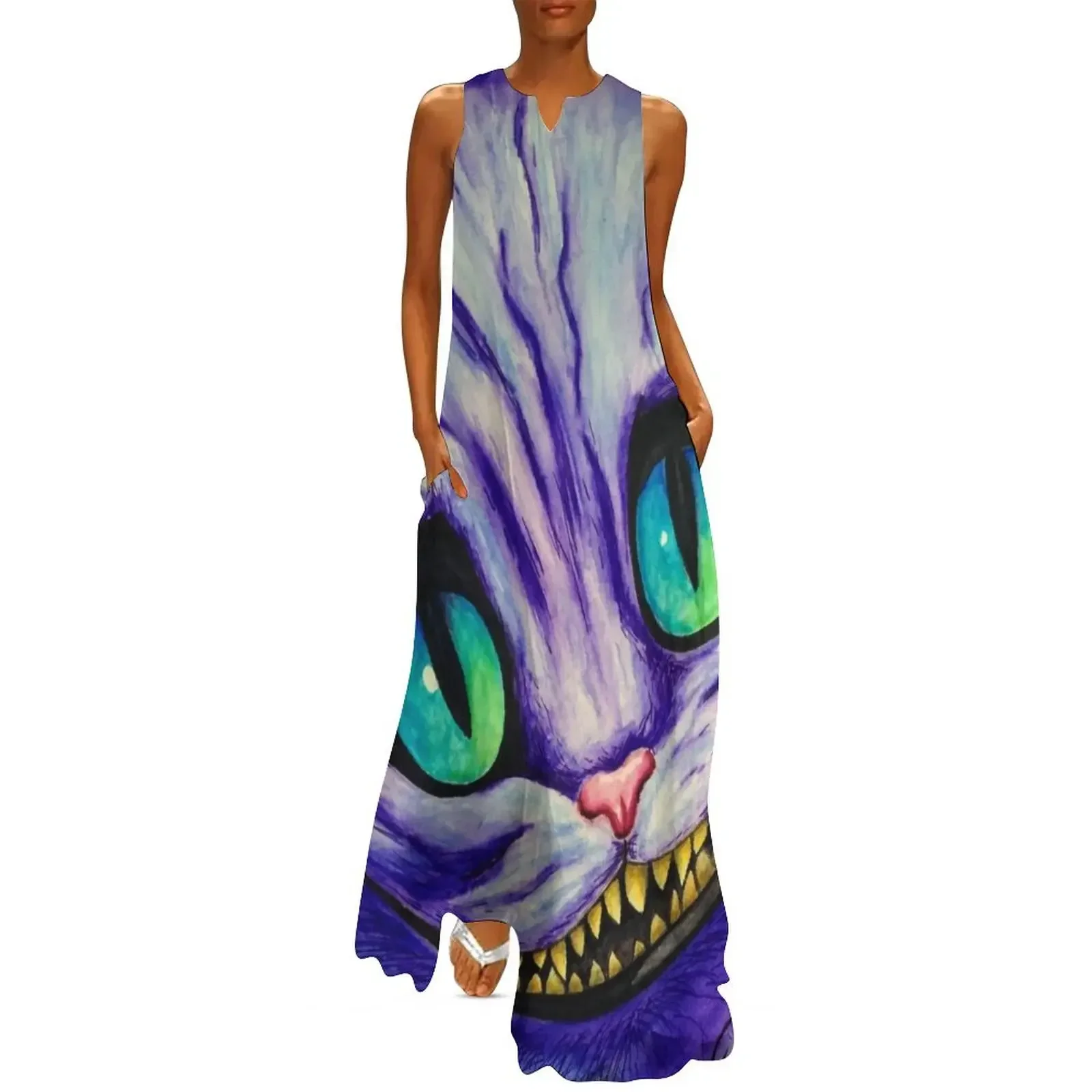 

“We're all mad here” Long Dress dress women elegant luxury loose summer dress Summer skirt Aesthetic clothing