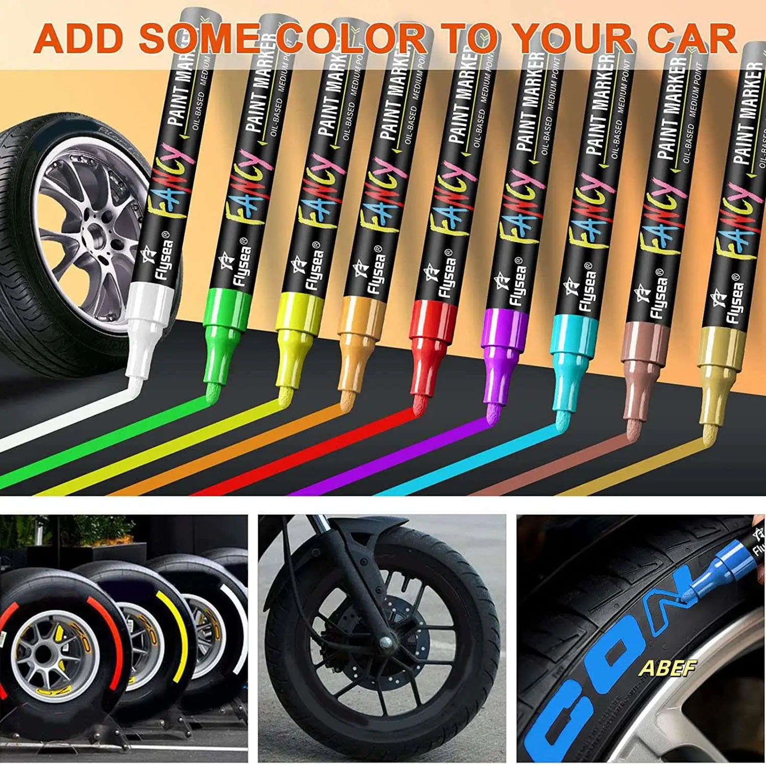 Canetas de tinta, marcadores de tinta, conjunto de canetas marcadoras de tinta à prova d'água à base de óleo de 20 cores, nunca desbota, secagem rápida e permanente