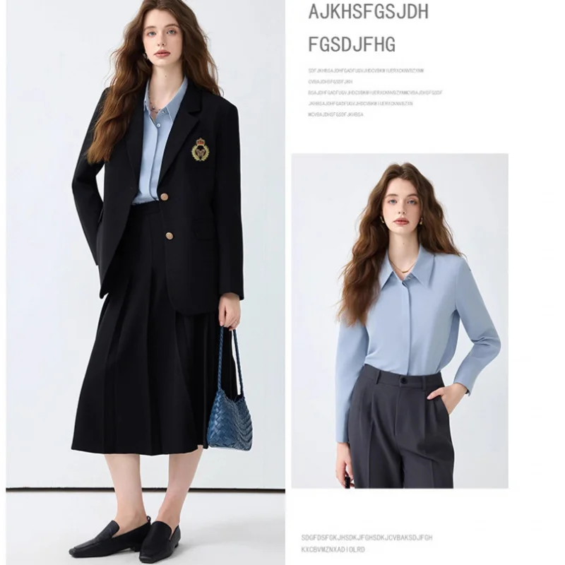Elegant women's blazer2025New Spring and Autumn Professional Formal Wear College Style Student Interview Suit