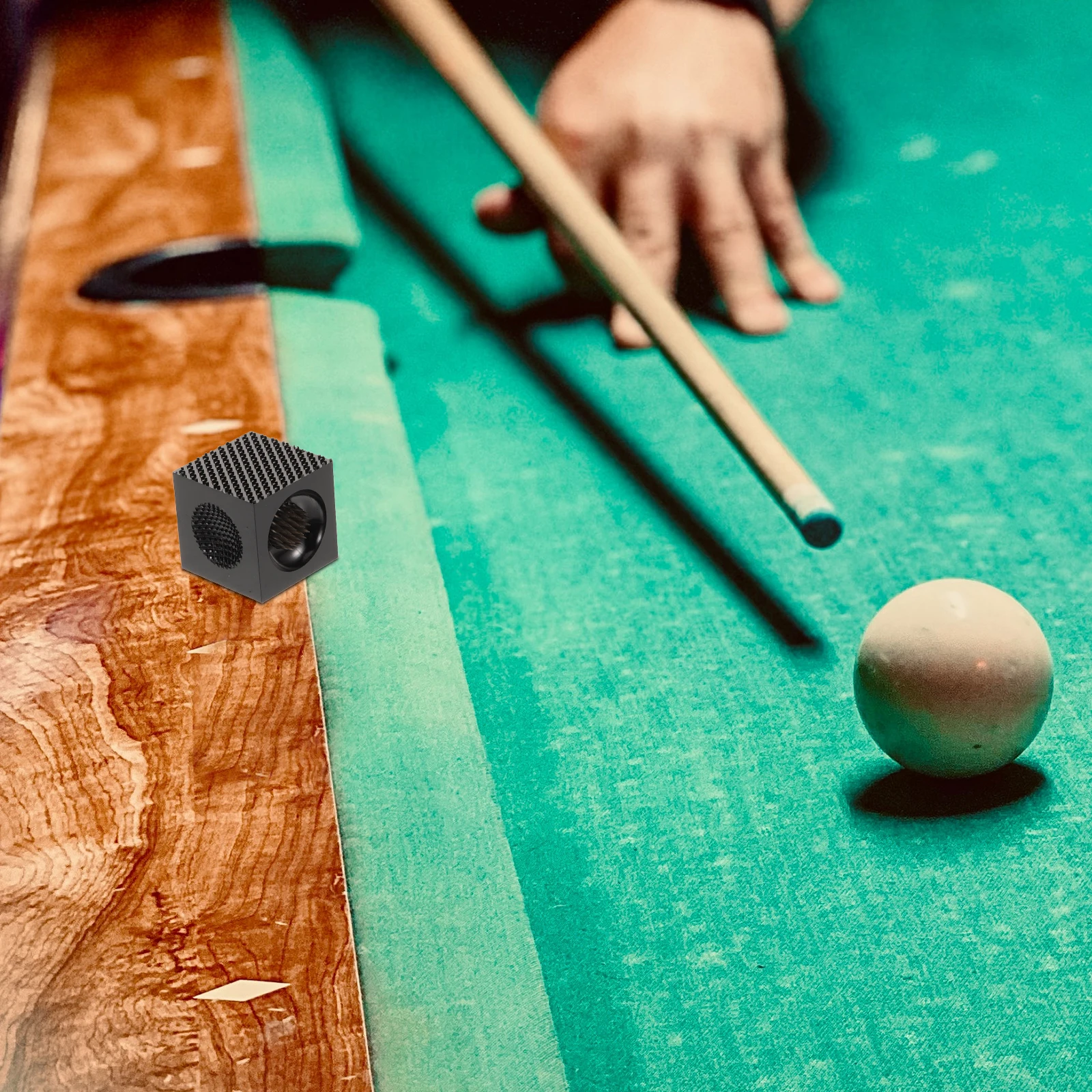 

Black Billiard Cue Tip Shaper Pool Stick Repair Tool Lightweight Portable Maintenance Accessory For Cue Tips Scuff Shape