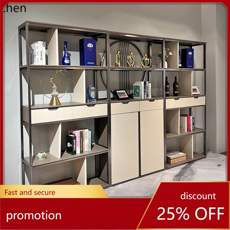 

HT Bogu Rack Tea Display Cabinet Shelf Office Tea Room Partition Screen Modern Simple Duobao Pavilion Background Cabinet