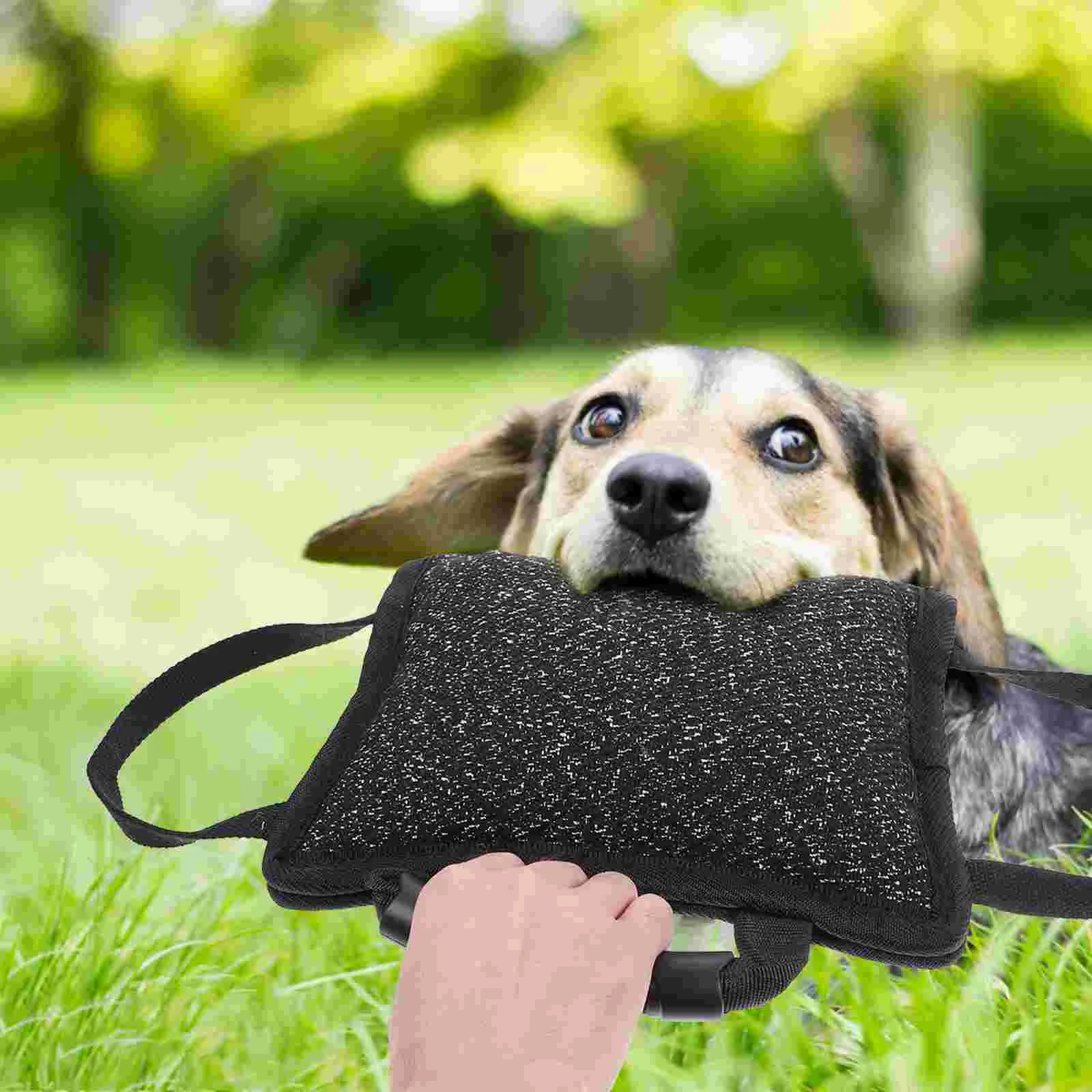 

3 Handles Dog Bite Tug Toy Puppy Tug Dog Bite Pillow Outdoor Training Toys for Dogs Puppies