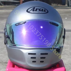 Rapide Neo Fiberglas japanischer Modus Voll gesichts helm, für Harley Motorrad und Kreuzfahrt Motorrad Schutzhelm, mattgrau