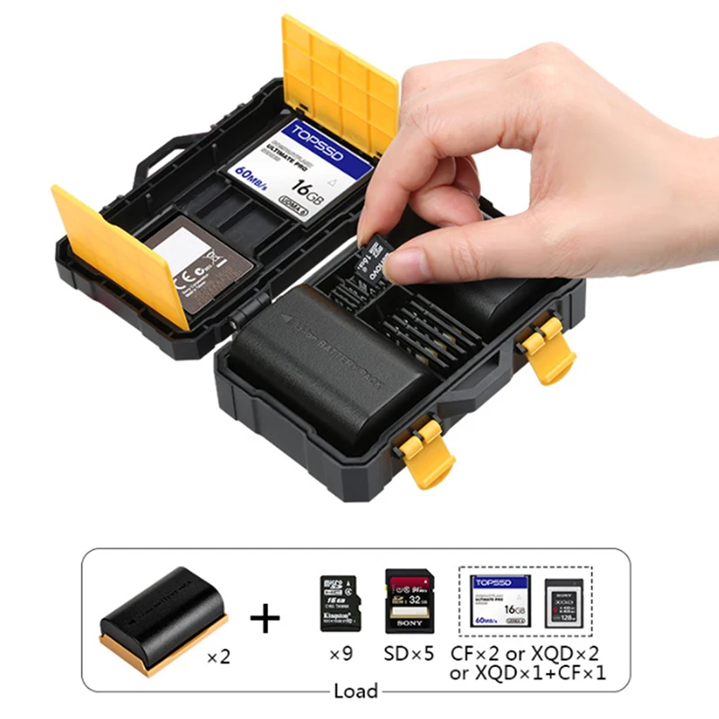 DSLR Camera Battery Protective Box, SD, TF Memory Card Storage Case, Titular, 1 Pc