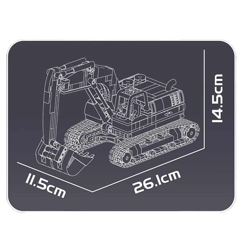 몰드 킹 굴착기 모델 블록 키트 엔지니어링 차량 시리즈 조립 장난감 자동차 장식품 어린이 생일 선물 24089