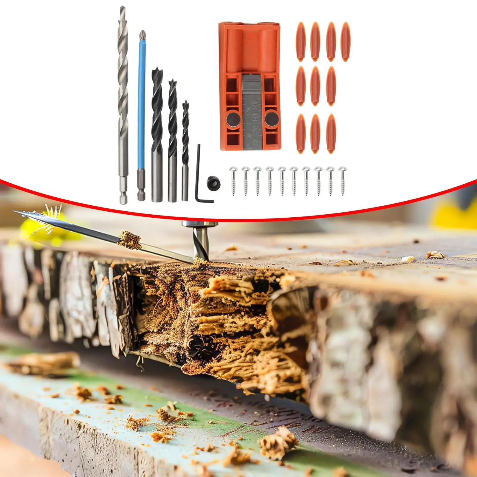 28Pcs Inclined Drill Hole Locator Positioner Woodwork Enthusiasts Versatile Wood Hole Drilling Guide Metric and Imperial Scale