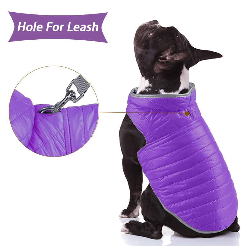 Winter Waterproof Pet Clothing Reversible Dog Clothes Reflective Puppy Jacket for Small Large Dogs Labrador French Bulldog Coat