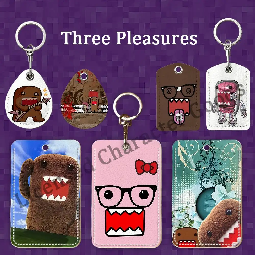 D-Domo Premium PU Leather Card Holder Card Case with Metal Carabiner,Customizable Design for Daily Use