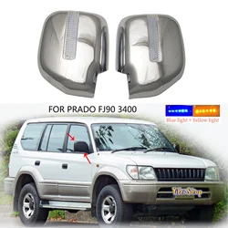 1996-2002 For Toyota Land Cruiser Prado fj90 J90 90 3400 Car ABS Chrome Accessories Plated Door Rearview Mirror Cover With LED