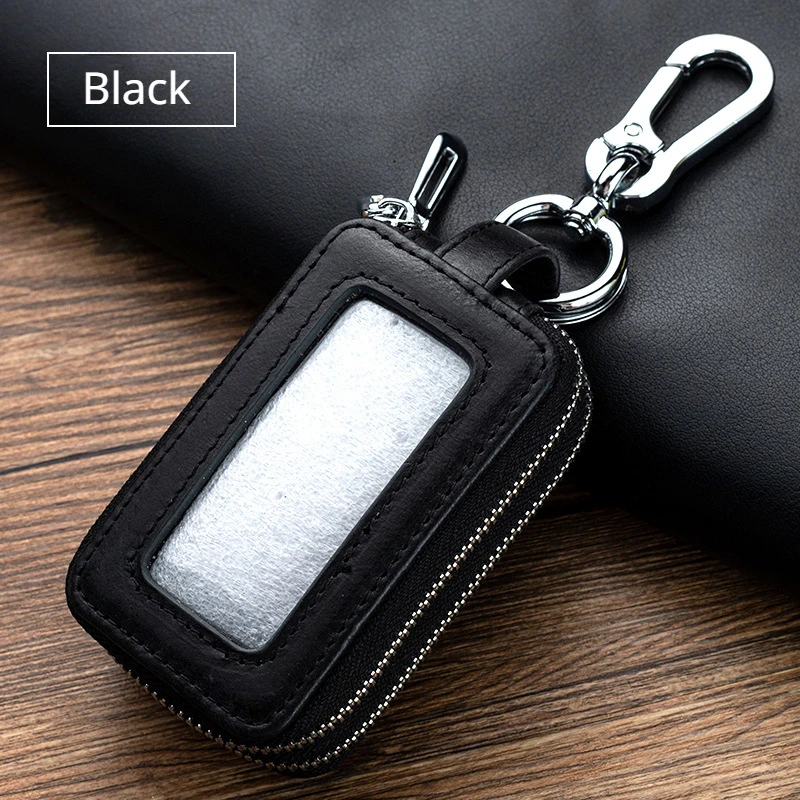 Genuine Leather Key Case, Multi and High-capacity Unisex Protective Shell, Fashionable Double-layer Waist Hanging Key Case