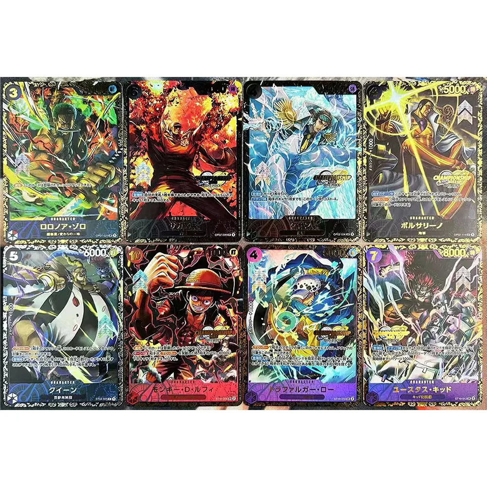 8PC/Set Anime One Piece DIY ACG Boa Hancock Luffy Boys Games Toys Battle Collectible Cards Birthday Gifts Board Game