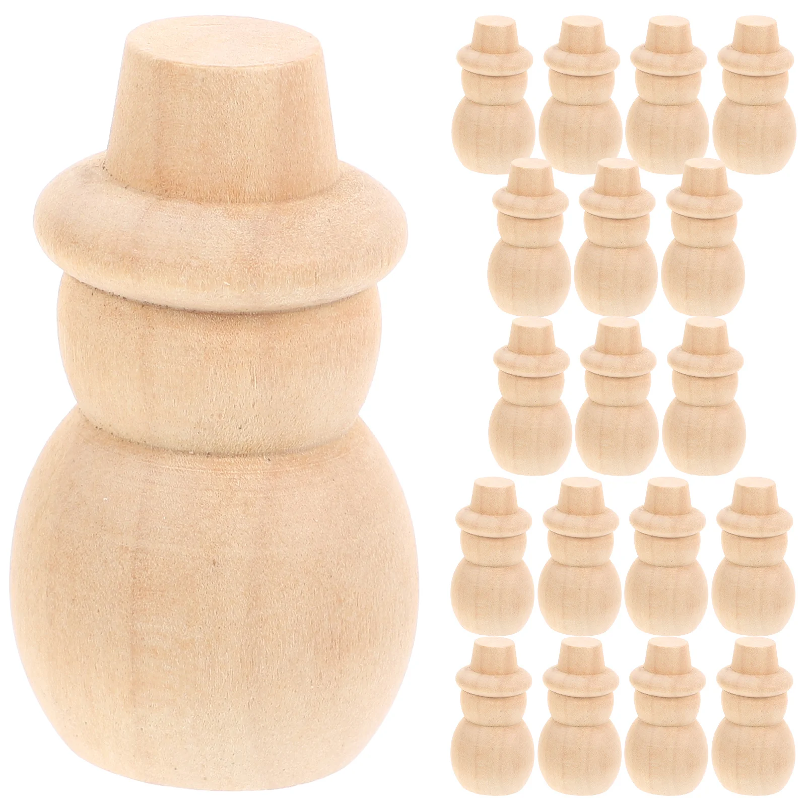 Ornements de Graffiti en bois, 20 pièces, bricolage, cheville inachevée, personnes, artisanat en bois naturel lisse pour enfants, projet d'art fait à la main, décoration de maison