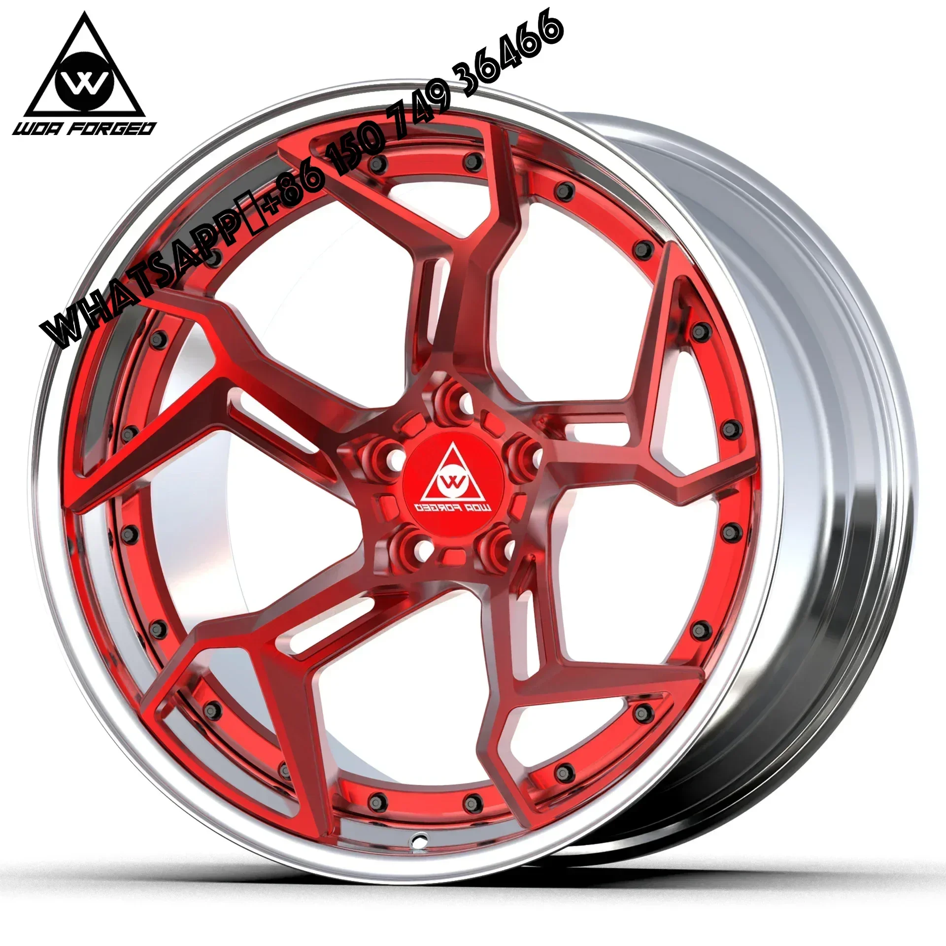 

6061-T6 Custom Concave Polish 2-PC Wheel 19 20 21 Inches Forged Car Wheels for Universal Vehicles Audi RS6, Benz C63 ,BMW M5 M6