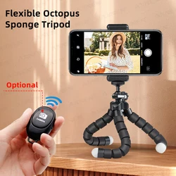Tripods Tripod for Phone Mobile Camera Holder Clip Smartphone Monopod Tripe Stand Octopus Mini Tripod, Optional Wireless Remote
