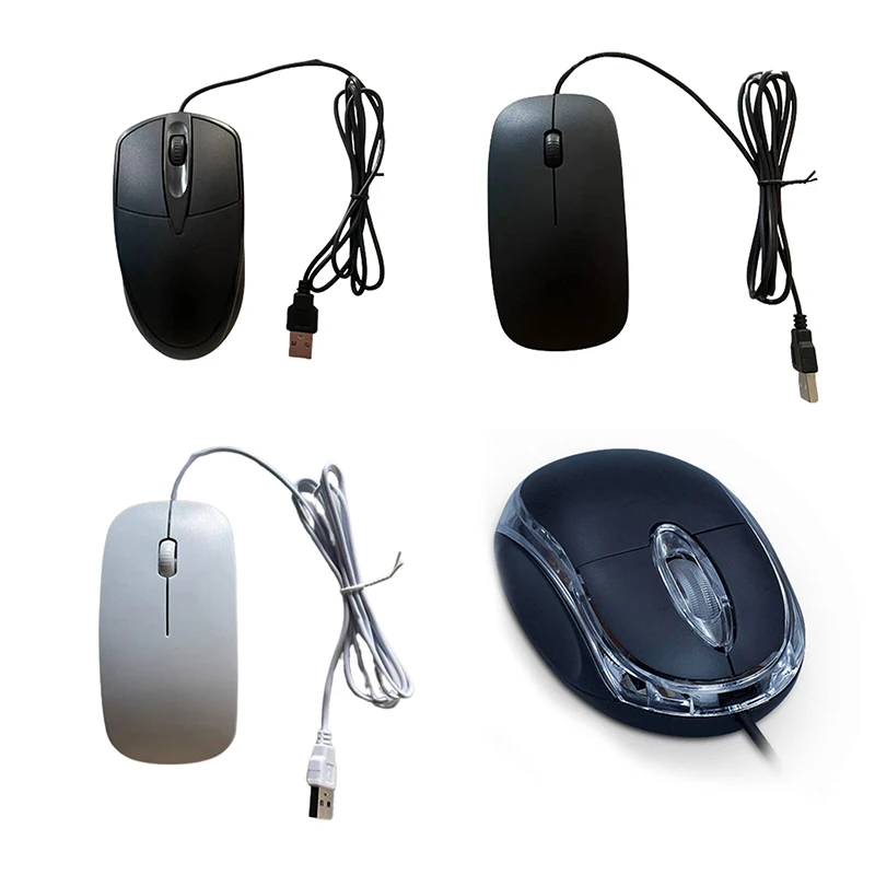 1pc Neutral Wired Mouse 2.4Ghz with USB Cable Ergonomic Ultrathin Mice For PC Laptop Business Computer Office Mouse 1.2m