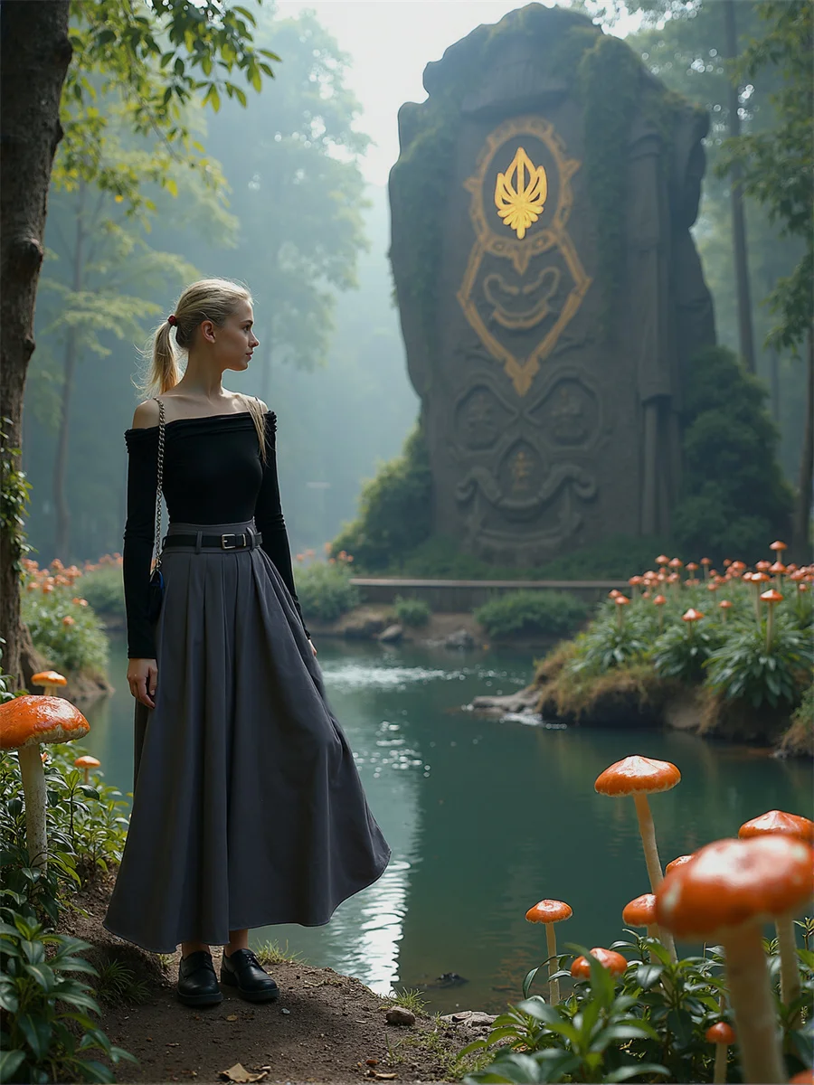 

Pleated Floor Length Skirts Womens Ruffle Hem Patchwork Mesh Layered Artistic Minimalist Autumn Trendy Classic Smooth