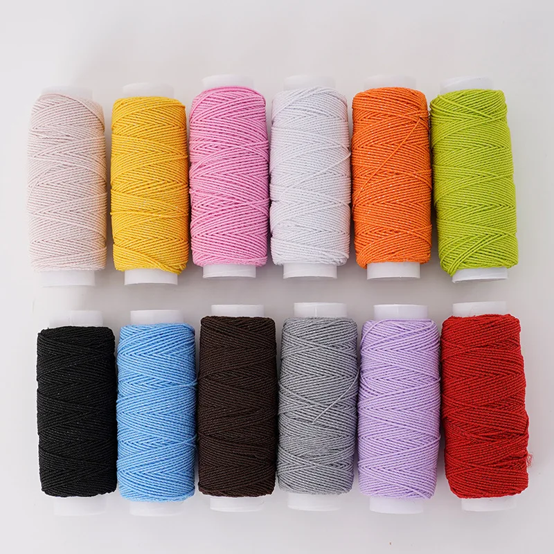 12PCS 0.6 mm color elastic rope very fine high elastic thread sewing machine base line DIY clothing, thin rubber thread