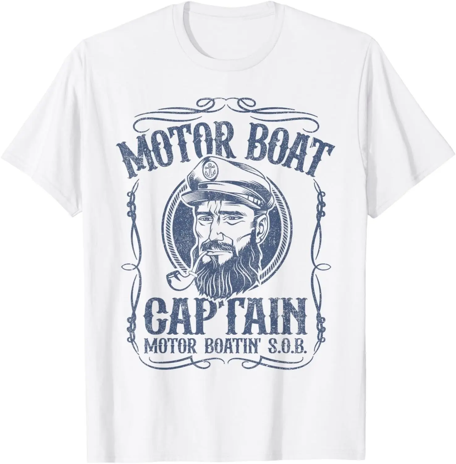 Motor Boat Captain Funny Pontoon Boating Motor Boatin Lake Gift Unisex T-Shirt