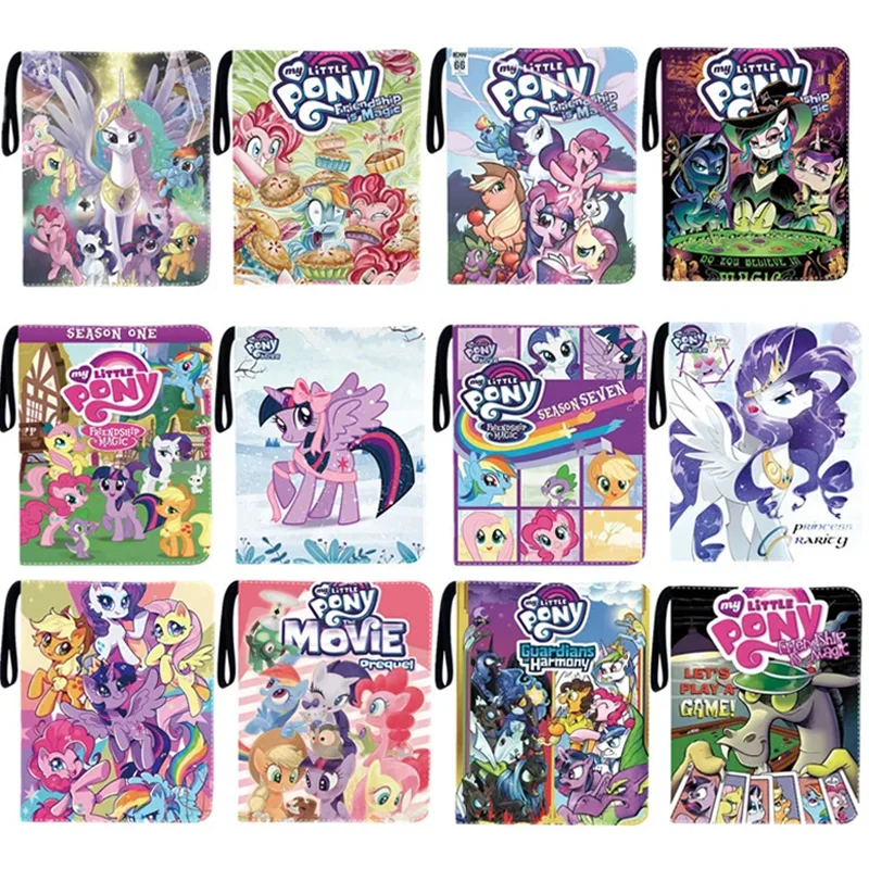 New 400 PCS Cards Album Book Anime My Little Pony Collection Card Zipper Game Cards Sunny Starscout Binder Holder Kids Gifts