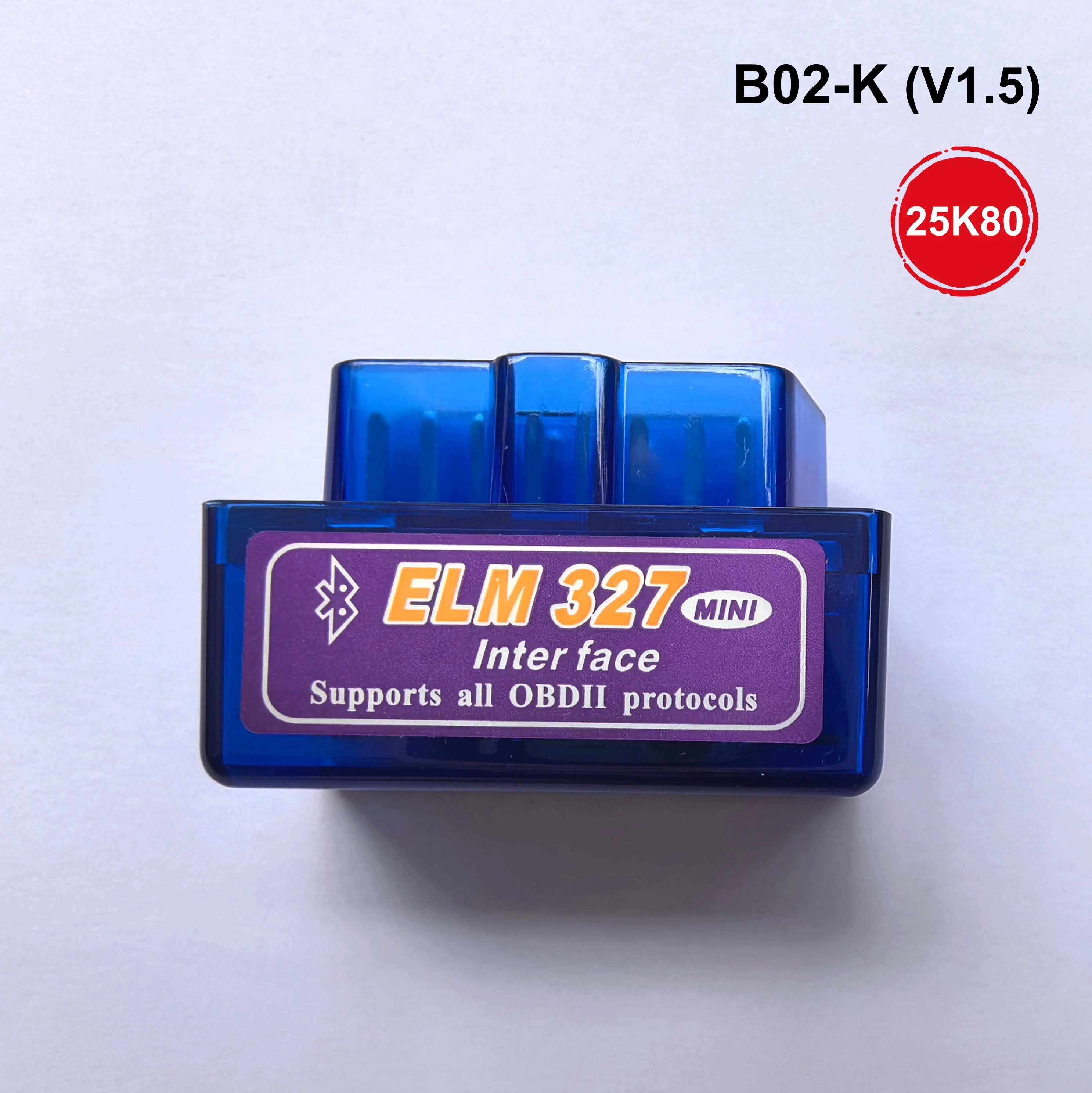 

Беспроводной мини-сканер ELM327 OBD2 автомобиля 25K80 V1.5 Clear Error Code Двойная печатная плата Автомобильный диагностический инструмент Последняя версия Bluetooth 2.0