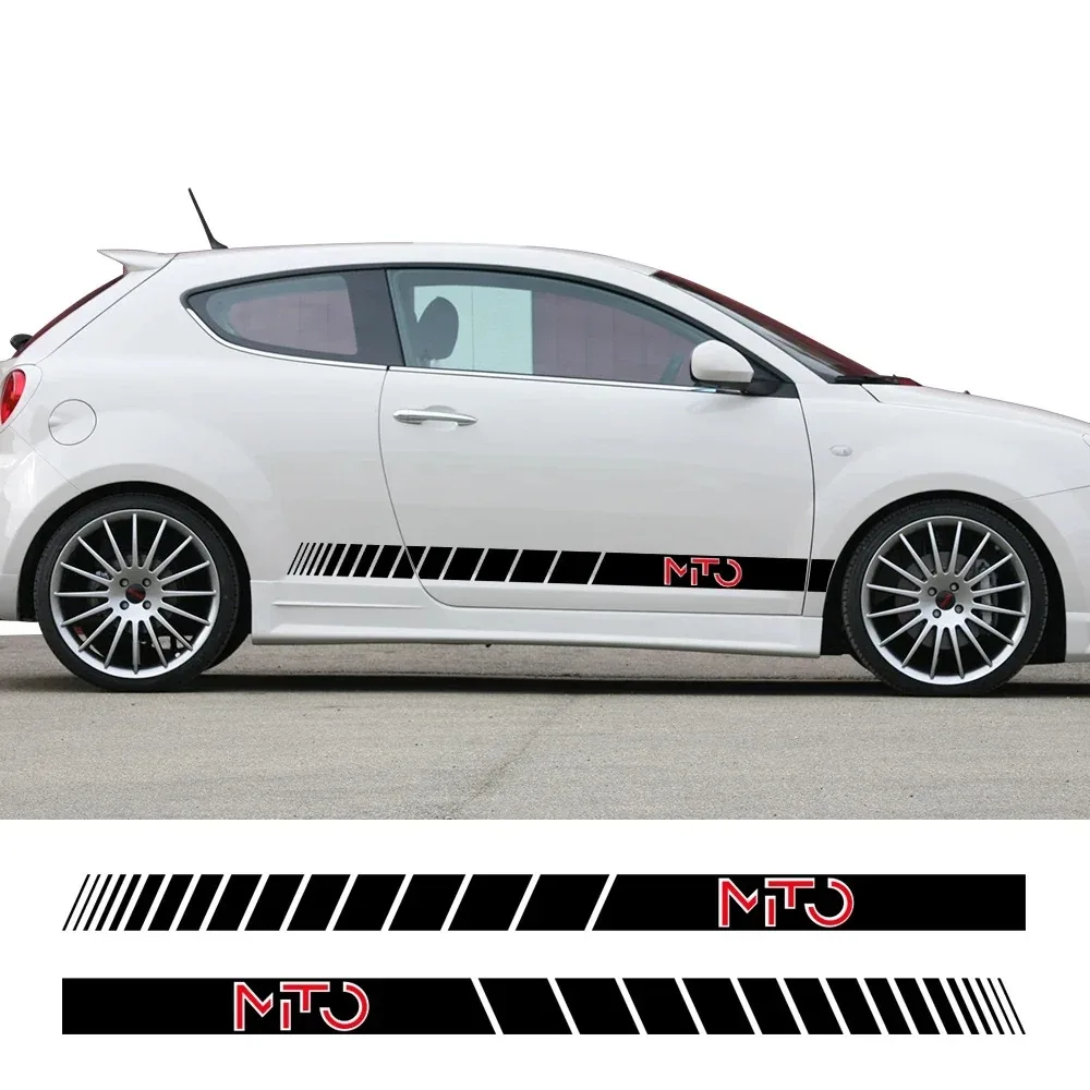 

2pcs Car Side Skirt PVC Stickers Sport Graphics Vinyl Film Decals Decoration Kit Auto SUV Tuning Accessories For Alfa Romeo Mito