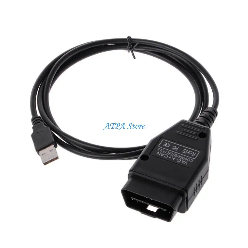 U13C VAG-K + CAN 1.4 OBD2 เครื่องสแกนเนอร์วินิจฉัยสาย COM