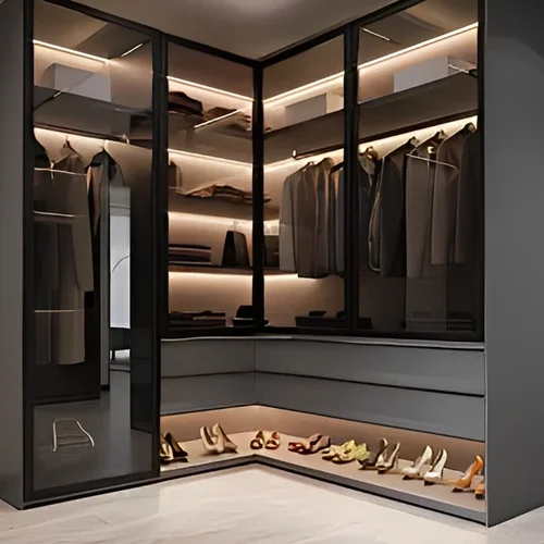 가정 침실 책상 한 콤비네이션 옷장, 북유럽 라이트 럭셔리 모던 심플 미니멀리스트 코너 대형 옷장 옷장 