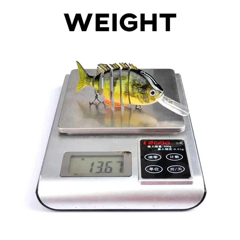 1PCS 10cm 14g Multi Jointed Swimbait Pike Jerkbaits Fishing Lures Wobblers Artificial Bait for Sinking Minnow Lure Crankbait
