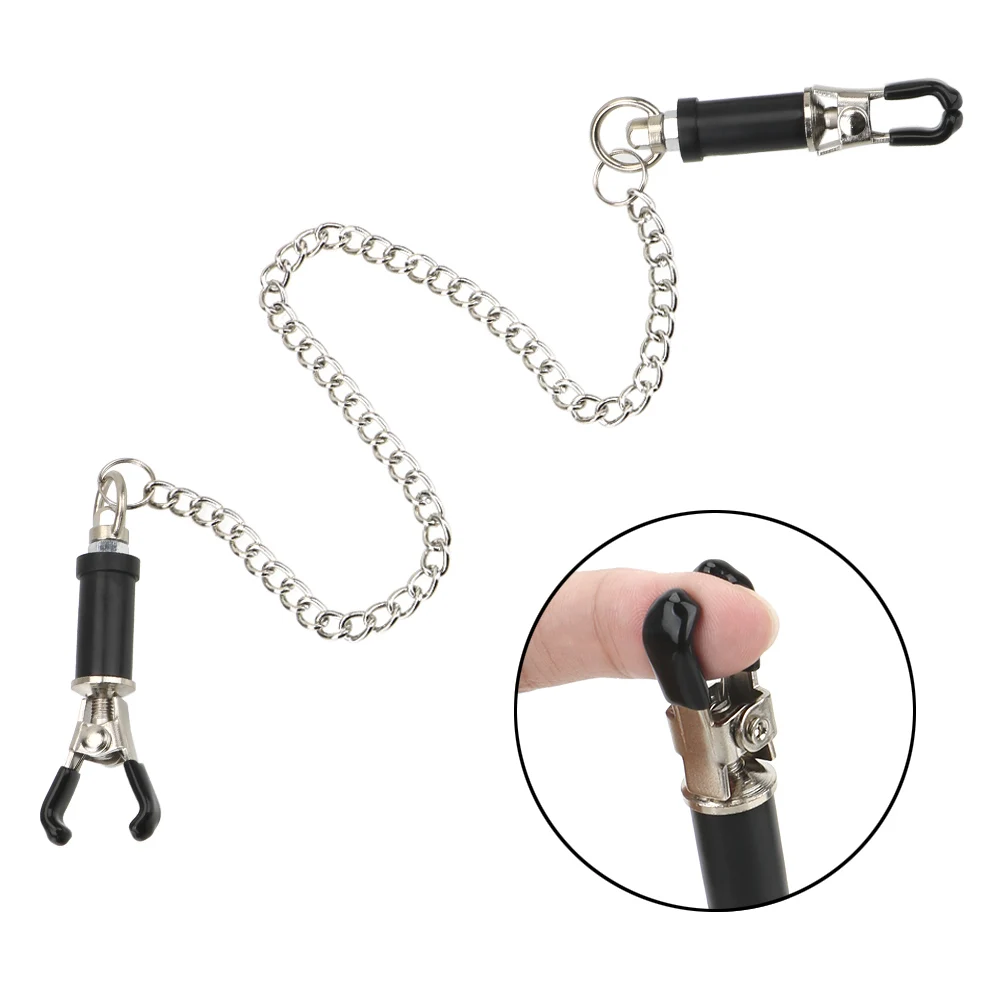 커플 플레이용 섹스 토이 클램프, 가슴 속박, 섹스 노예 구속, 젖꼭지 자극기, 금속 젖꼭지 클립, 성인 게임