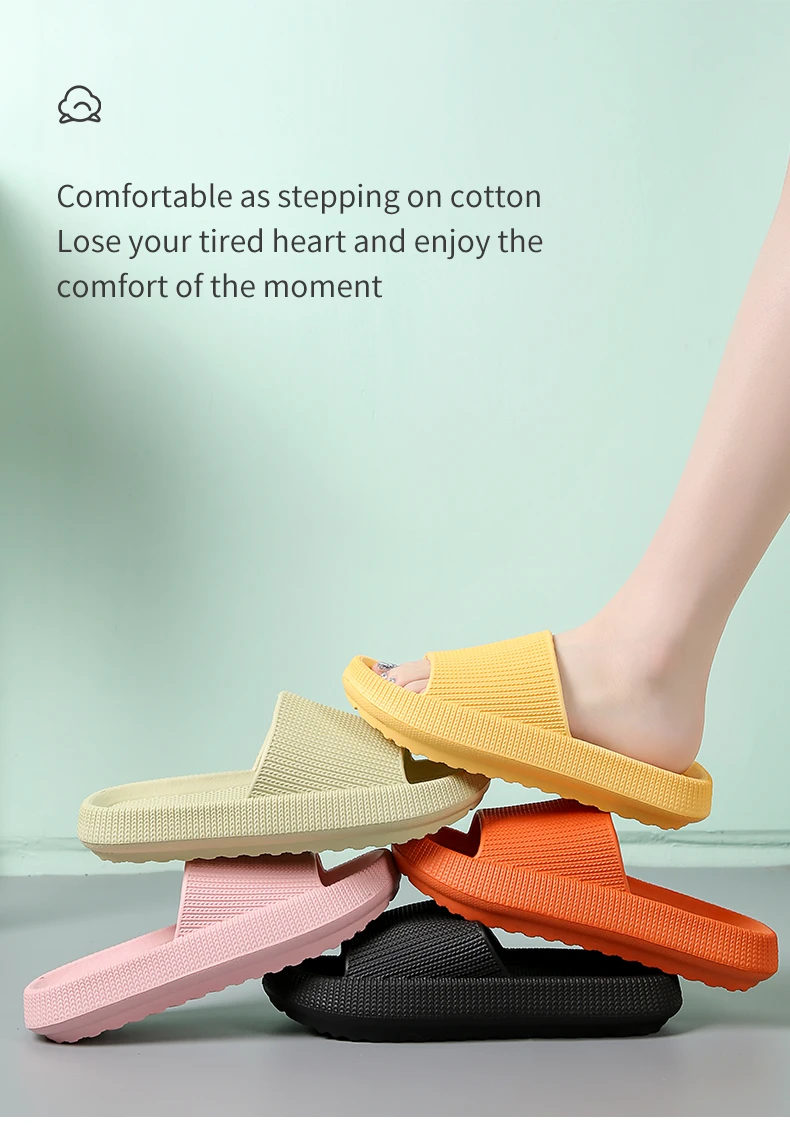 Step on the Sense of Shit Hausschuhe Sommer Home Wear Rutschfeste Schuhe mit weichen Sohlen Eva Einfache HERREN Hausschuhe – Detail 1