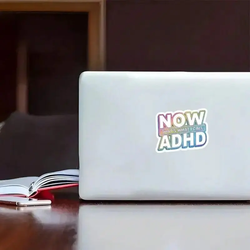 [ملصق ADHD] 1 قطعة/3 قطعة الآن أن أسمى ملصق ADHD |   فكاهة تكنولوجيا جراحية ذاتية اللصق - مثالية لأجهزة الكمبيوتر المحمولة،