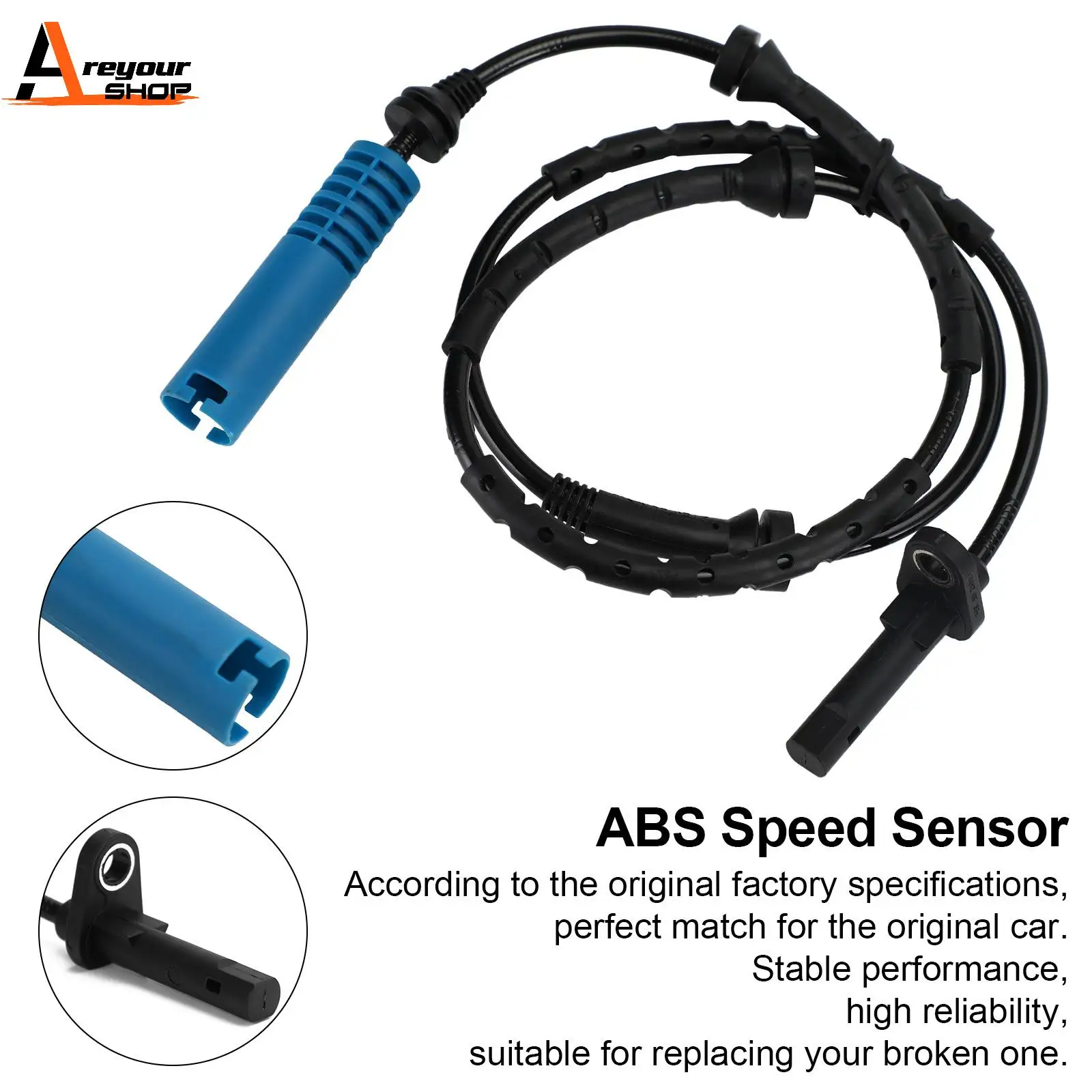 Areyourshop Front Left/Right ABS Speed Sensor for BMW X3 E83 F25 2004-2015 34523420330 34523405906 Car Auto Parts