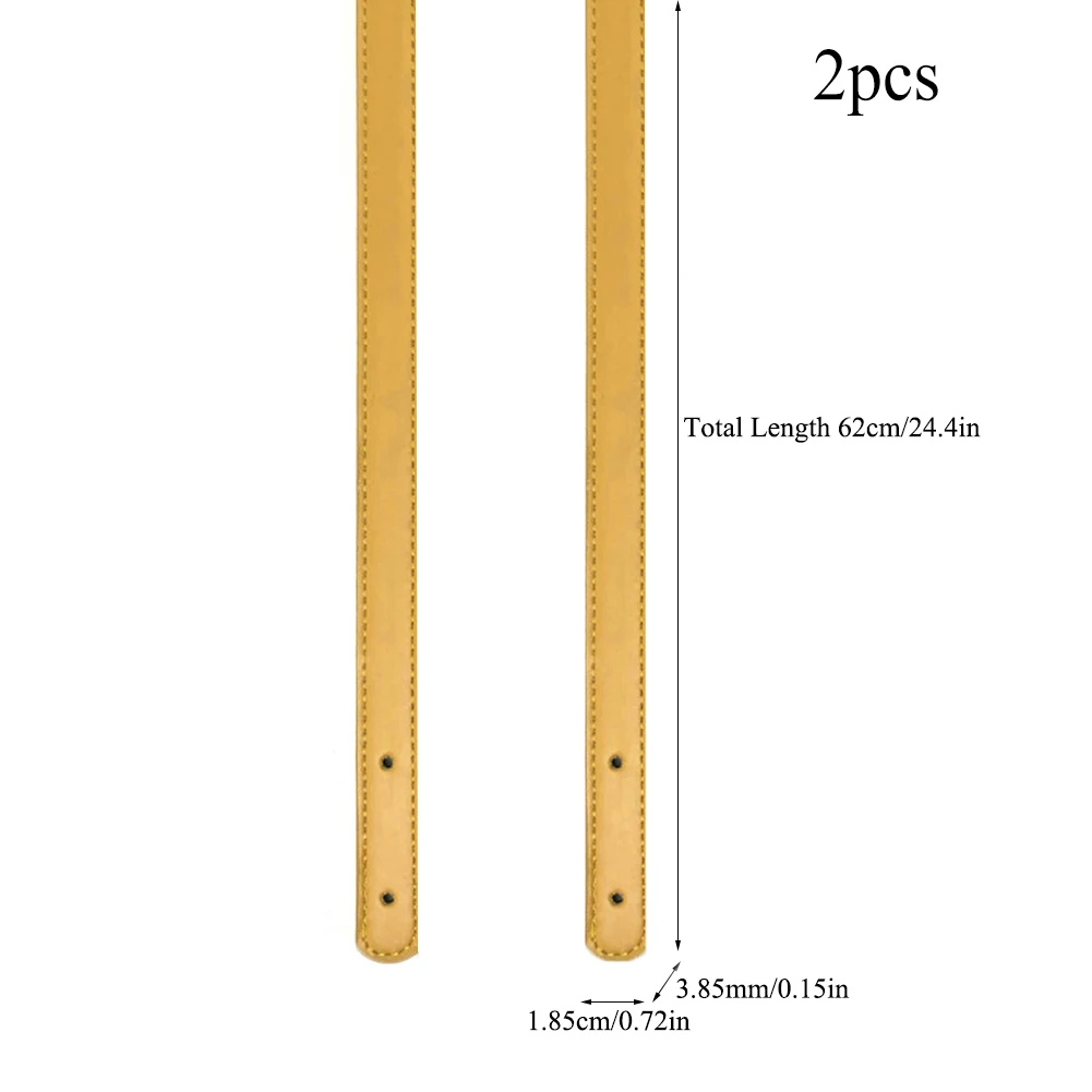 분리형 PU 가죽 가방 벨트, 핸드백 밴드 핸들, 숄더백 스트랩, 선물 상자 핸들 밴드, DIY 가방 액세서리, 60cm, 2 개