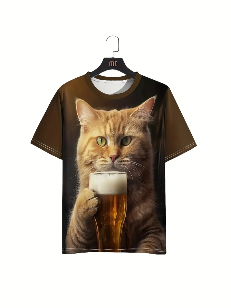 Fashion Avocado Cartoon Print Short-sleeve T-shirt Casual Round Neck Comfortable Summer Daily Top