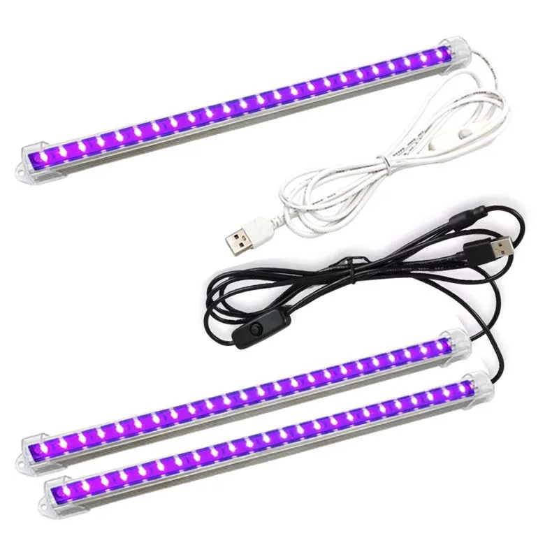 Led Black Light Bar with USB Strip UV Lamp for Halloween Body Paint and Urine Detection Glow in Dark Tapestry Poster Decoration