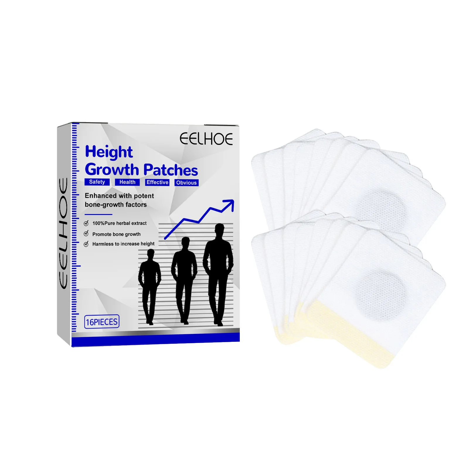 Body Height Enhancer Patch For Adults Children Promote Bones Growtaller Acupuncture Points Stimulation Height Growth Foot Patch