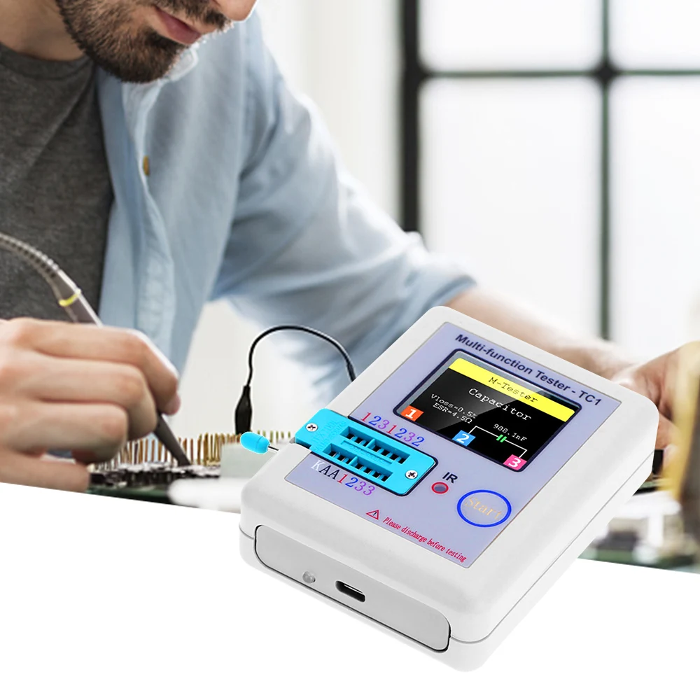 

Colorful Display Transistor Tester Multi-functional TFT Backlight Didoe Triode Capacitance Resistor Detector Inductance MOSFET