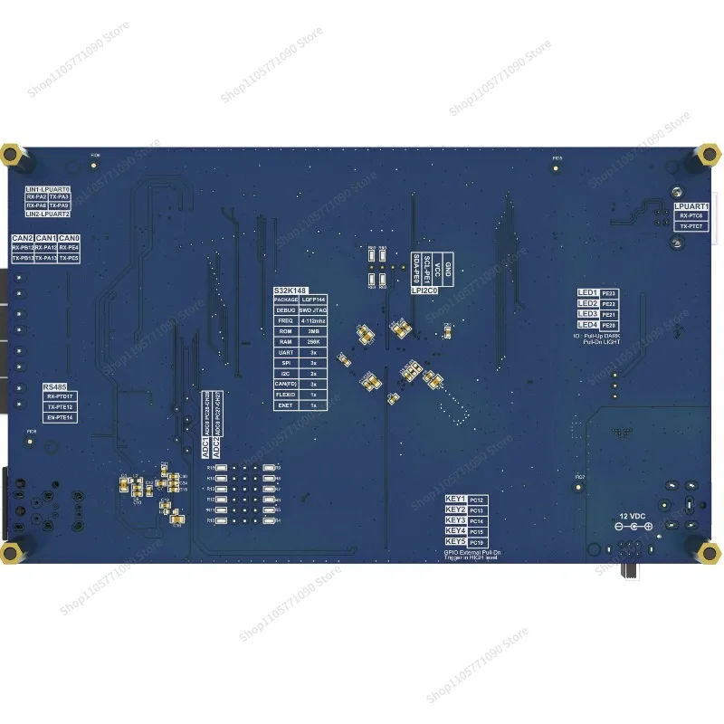 For S32K148 Development Board, Evaluation Board 3-way CAN 2-way LIN