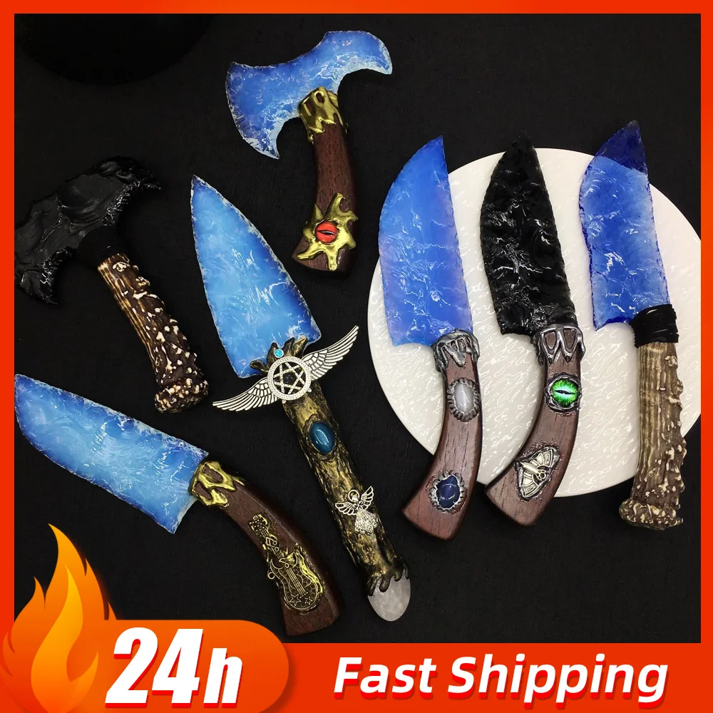 Go Game – épées d'armes en obsidienne de haute qualité, périphériques de jeu, artefacts artisanaux en cristal, ornement de collection de bureau, jouet pour garçon, cadeau